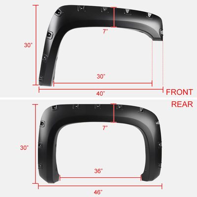 2007-2013 Chevy Silverado 1500/2500HD/3500HD Fleetside Fender Flares