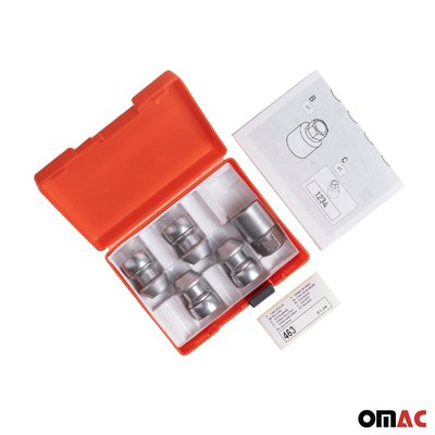 Wheel Lock Kit for Land Rover Range Rover Evoque Velar M14X1,5 Nut Silver 4Locks