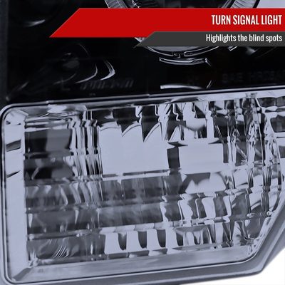 2009-2014 Ford F-150 Dual Halo Projector Headlights Glossy Black/Smoke Lens