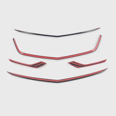 2020-2025 Cadillac XT6 Grille Overlay Gloss Black 5Pcs ABS Plastic