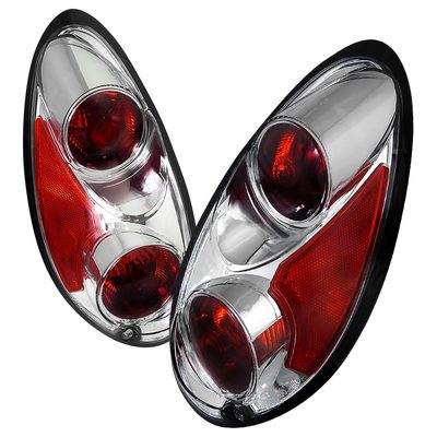 2001-2005 Chrysler PT Cruiser Tail Lights Chrome Housing/Clear Lens