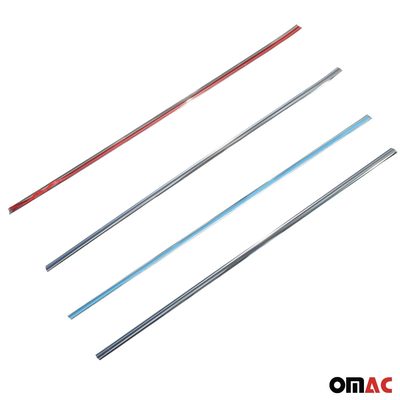 2006-2012 Toyota RAV4 Window Molding Trim Streamer Chrome Stainless Steel Silver 4 Pcs
