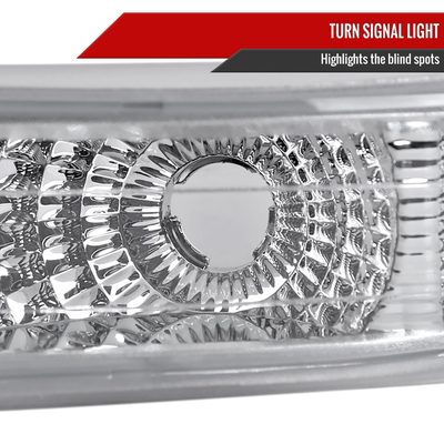 1999-2002 Chevy Silverado/ 2000-2006 Tahoe Suburban Bumper Lights Chrome/Clear
