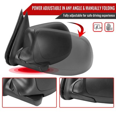 1999-2002 Chevy Silverado/Suburban/Sierra Heated Side Mirror Black Passenger