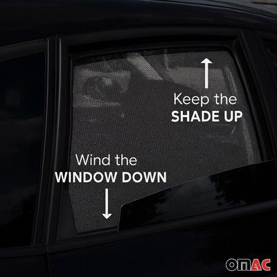 2010-2017 Volvo XC60 Side Rear Window Curtain Mesh Black 2Pcs
