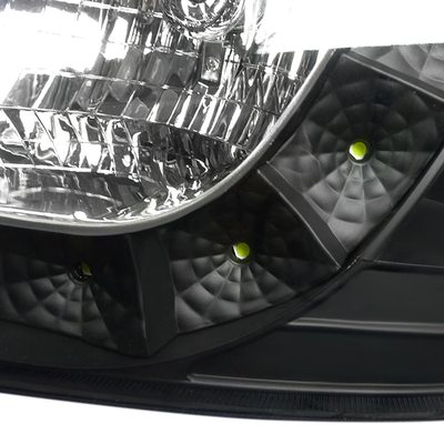 1997-2004 Ford F-150/Expedition Factory Crystal Headlights SMD LED Light Black