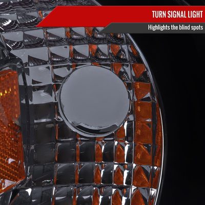 1997-2004 Ford F-150 / 1997-2002 Expedition LED C-Bar Projector Headlights Smoke