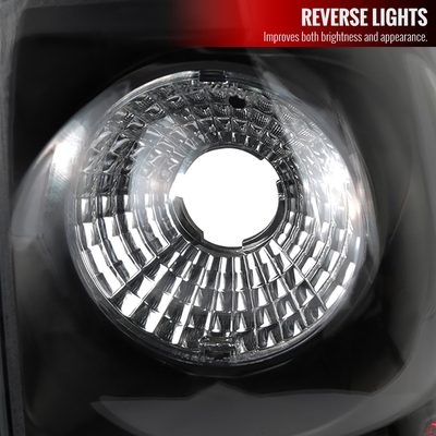 2003-2006 Chevrolet Silverado Tail Lights Matte Black Housing/Clear Lens