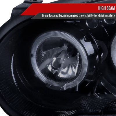 2004-2005 Subaru Impreza WRX/STI Outback Dual Halo Projector Headlights Smoke
