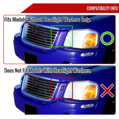 2002-2007 GMC Envoy Glossy Black ABS Mesh Grille