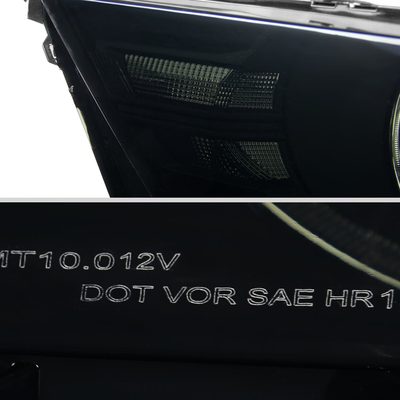 2010-2014 Ford Mustang Factory Style Headlights Black Housing/Smoke Lens