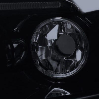 1997-2000 VW Passat Dual Halo Projector Headlights Glossy Black/Smoke Lens