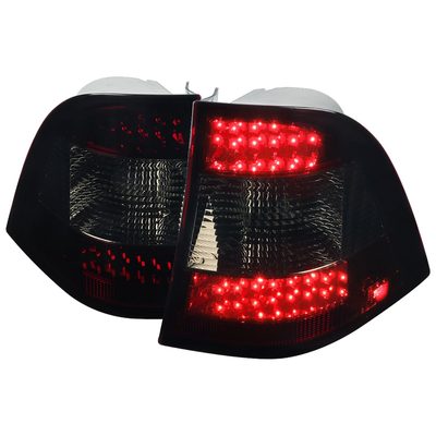 1998-2005 Mercedes Benz W163 M Class LED Tail Lights Chrome/Red Smoke Lens