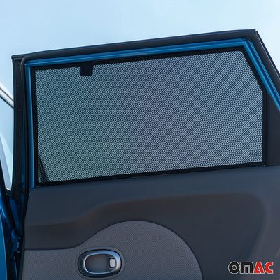 2014-2019 Kia Soul Side Rear Window Curtain Mesh Black 2Pcs