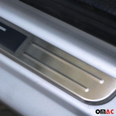 Hyundai Genesis Coupe Door Sill Scuff Plate Illuminated Sport Stainless Steel Silver 2 Pcs