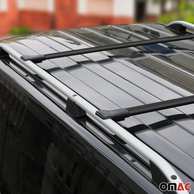 2027 Volkswagen Atlas Roof Rack Cross Bars Luggage Carrier Alu Black 2Pcs
