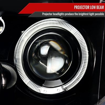 2005-2007 Nissan Pathfinder/ 05-2008 Frontier Dual Halo Headlights Jet Black