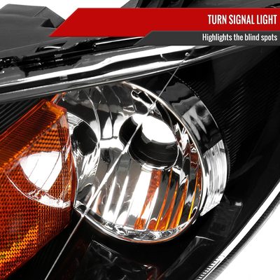2004-2009 Mazda 3 Sedan Projector Style Headlights Matte Black/Clear Lens