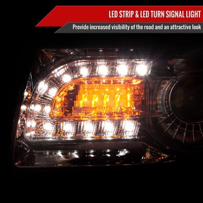 2005-2010 Chrysler 300 Base/LX/Touring Headlights LED Light&LED Signal Chrome