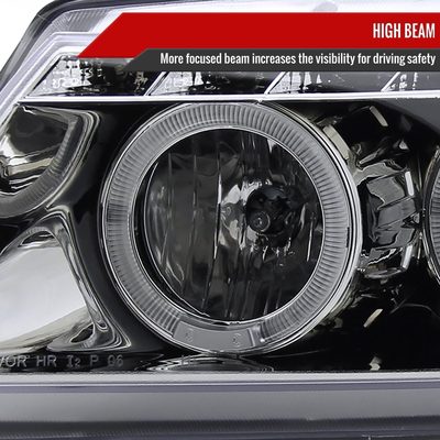 2006-2008 BMW E90 3 Series Sedan Dual Halo Headlights LED Light Chrome