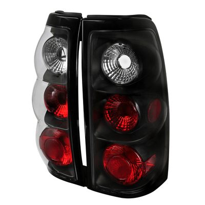 1999-2002 Chevy Silverado/ 1999-2006 GMC Sierra Tail Lights Matte Black/Clear