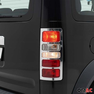 2010-2013 Ford Transit Connect Trunk Tail Light Trim Frame Stainless Steel Silver 2Pcs