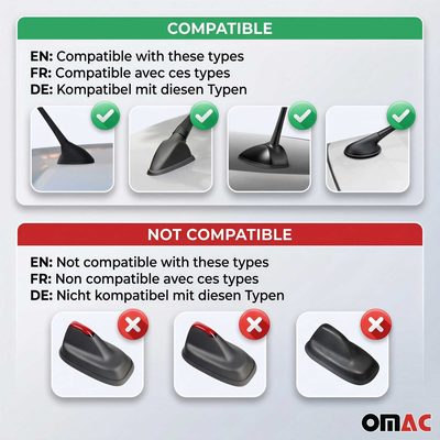 Car Shark Fin Antenna Roof Radio AM/FM Signal Aerial Accessories Black