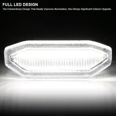 2015-2017 Ford Mustang Front Grille LED Driving Lights - 6PC Chrome/Clear Lens