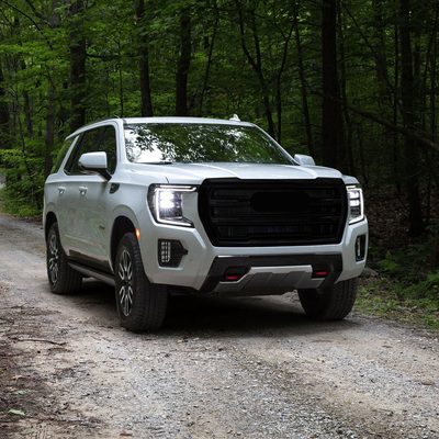 2021-2024 GMC Yukon Grille Overlay Gloss Black 5Pcs ABS Plastic