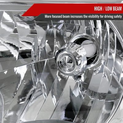 2012-2015 Toyota Tacoma Factory Style Headlights Chrome Housing/Clear Lens
