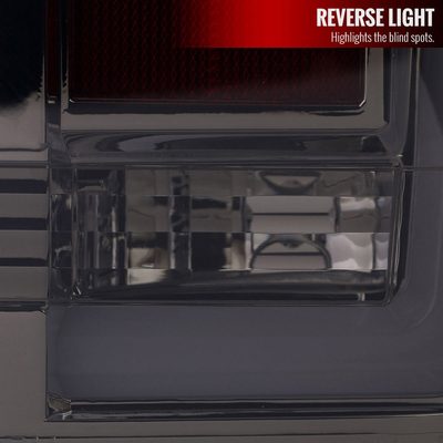2004-2015 Nissan Titan LED Tail Lights with White LED Tube Chrome/Smoke Lens
