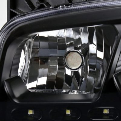 2006-2010 Dodge Charger 1PC LED Light Factory Headlights Amber Reflector Black