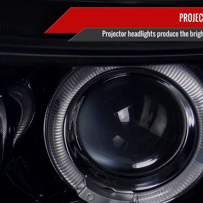 2006-2011 Honda Civic Coupe Dual Halo Projector Headlights Glossy Black/Smoke