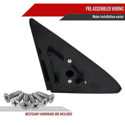 1992-1995 Honda Civic Coupe/Hatchback Black Manual Adjustable Spoon Mirrors