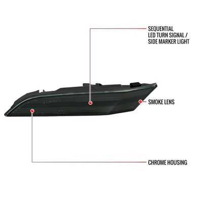 For Porsche 911 997 992 2019-2025 LED Turn Signal Light Smoke Sequential