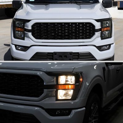 For Ford F-150 2021-2023 Factory Style Headlight Black Housing Smoked Lens