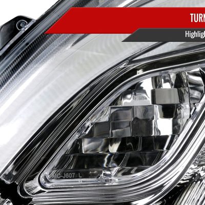 2007-2011 Honda CRV LED Bar Projector Headlights Chrome Housing/Clear Lens