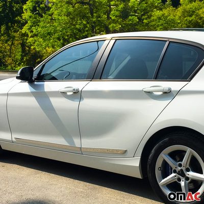 2012-2018 Ford Focus Side Door Molding Trim Skirt Garnish Stainless Steel Gloss 4Pcs