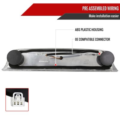 2004-2015 Nissan Titan LED 3rd Brake Light Chrome Housing/Smoke Lens