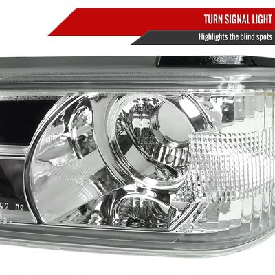 2004-2012 Chevy Colorado GMC Canyon Corner Lights Chrome Housing/Clear Lens