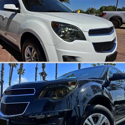 For Chevrolet Equinox 2010-2015 Factory Style Headlights Chrome Housing Smoked Lens