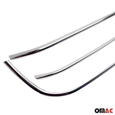 2010-2016 VW Amarok Front Bumper Grill Trim Molding Stainless Steel Silver 3 Pcs