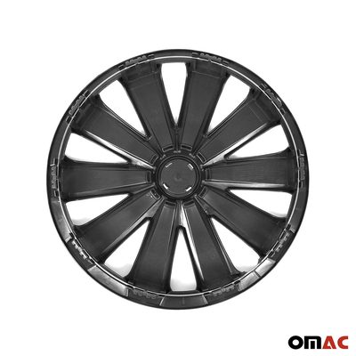 Nevada Hub Caps Wheel Cover 16" Black Full Set 4 pcs.