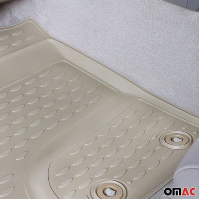 2012-2018 BMW 3 Series F30 Sedan & F31 Touring OMAC Floor Matss Liner Rubber TPE Beige 4Pcs