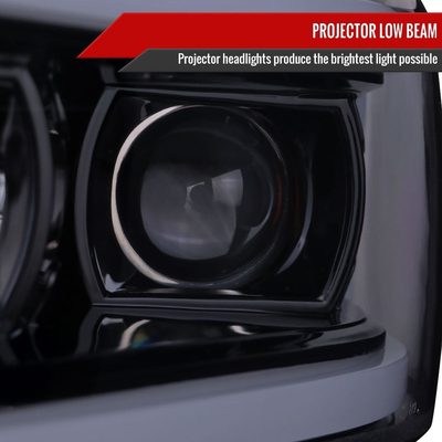 2019-2024 Dodge RAM 2500/3500/4500/5500 LED Projector Headlights Black/Smoke