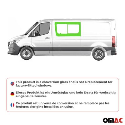 2010-2018 Mercedes Sprinter W906 Sliding Window Glass Front Left Side L2 L3 L4