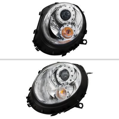2007-2015 Mini Cooper R55 R56 R57 R58 R59 Single Halo Headlights Chrome