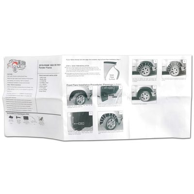 2019-2024 Dodge RAM 1500 4PC OE Style Fender Flares Wheel Protector