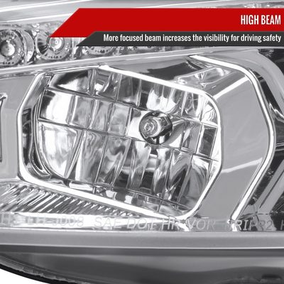 2015-2018 Ford Focus LED Sequential Signal Projector Headlights Chrome/Clear
