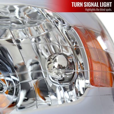 2002-2005 Dodge RAM 1500 /RAM 2500/3500 LED Tube Factory Headlights Chrome